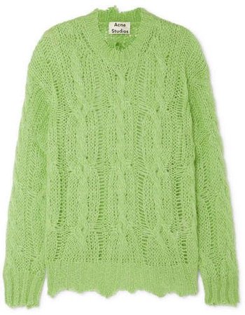 Acne Studios - Kelenal frayed cable knit sweater