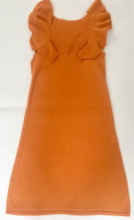 Joseph tangerine ruffle dress