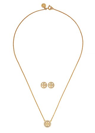 Tory Burch Miller gold-tone necklace and earrings set - Harvey Nichols