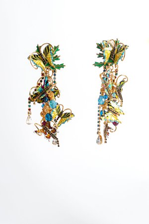 Vintage Lunch At The Ritz Butterfly Kaleidoscope Earrings – Recess
