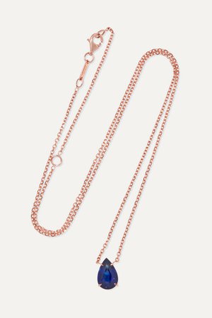 Anita Ko | 18-karat rose gold sapphire necklace | NET-A-PORTER.COM