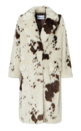 Theresa Cow Printed Faux Fur Coat By Stand Studio | Moda Operandi