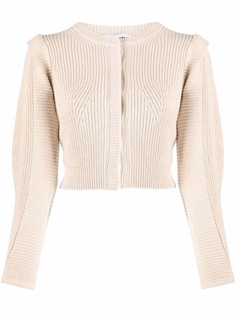 Shop Self-Portrait pleat detail cropped cardigan with Express Delivery - FARFETCH