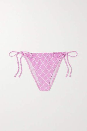 Fisch - Net Sustain Chanzy Checked Bikini Briefs - Baby pink