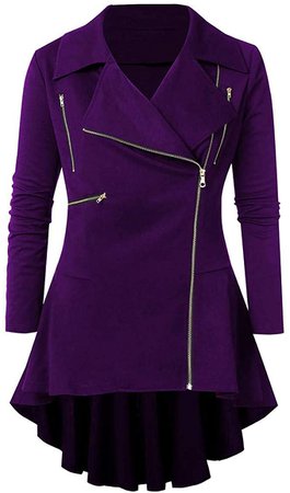 Amazon.com: Jumaocio Coats Jacket Womens Oblique Turn Down Collar Irregular Hem Trench Coat: Clothing