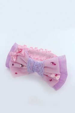 Chocomint Tulle Bow Bracelet in Pink x Mint