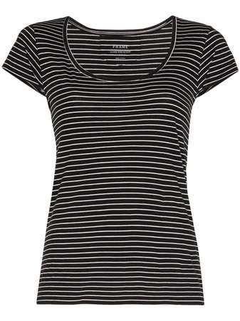 FRAME Le Scoop Striped Cotton T-shirt - Farfetch