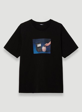 Battery Graphic-Print Cotton-Jersey T-Shirt, Black – MSFTSrep