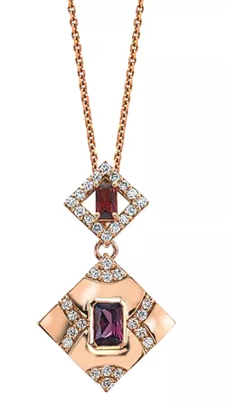 Giovanna Rose Gold Spinel and Diamond Earrings by GiGi Ferranti Jewelry
