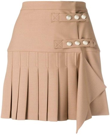 pleated fitted mini skirt
