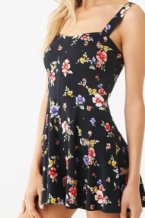 Cutout Floral Print Romper | Forever 21