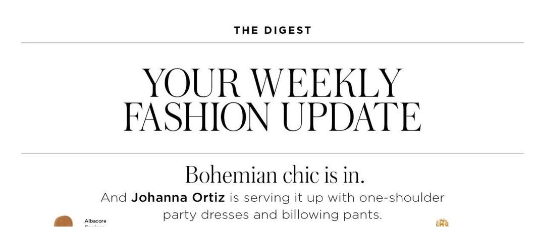 Your Weekly Fashion Update