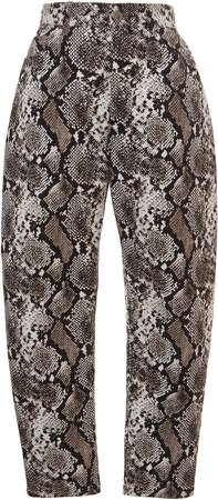 Attico Tailored Snake Print Trousers