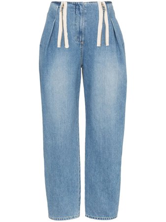 SJYP high-rise Zip Denim Jeans - Farfetch