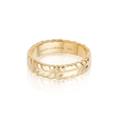 Estée Lalonde Thea Chunky Stacking Ring 18ct Gold Plate - - Daisy London Jewellery
