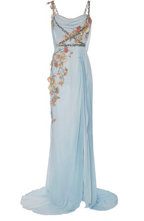 Marchesa Embroidered Silk Dress Size: 0