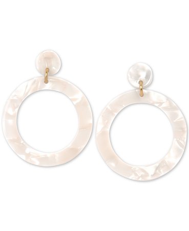 Zenzii Gold-Tone Acetate Tortoise Shell-Look Drop Earrings & Reviews - Earrings - Jewelry & Watches - Macy's