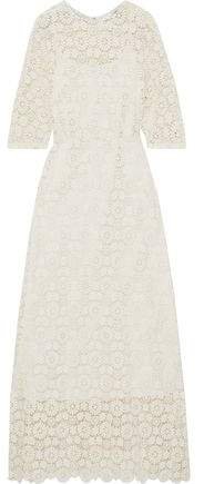 Cotton Guipure Lace Maxi Dress