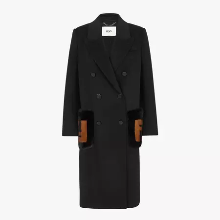 Coat - Black wool coat | Fendi