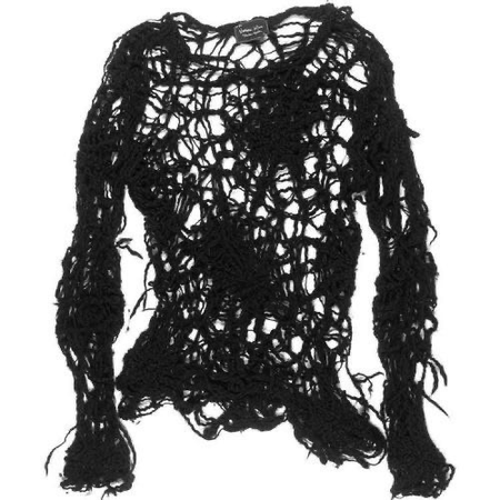 black destroyed knit jumper