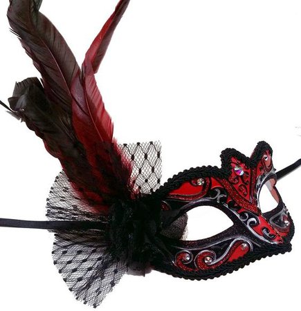 Ambrosia Red Masquerade Mask $64