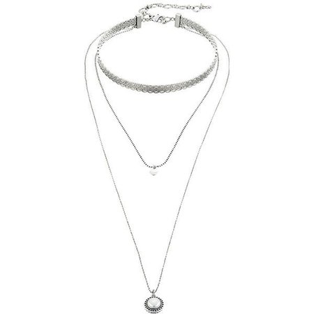 silver necklace set polyvore - Pesquisa Google
