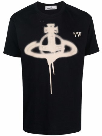 Vivienne Westwood Spray Orb-print Organic Cotton T-shirt - Farfetch
