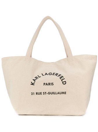 Karl Lagerfeld logo-print tote bag - FARFETCH