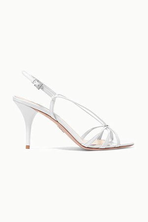85 Leather Slingback Sandals - White