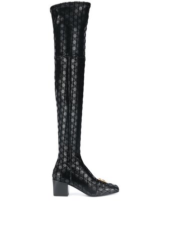 Black Balmain Rosalyn thigh-high boots UN1C514TNMF - Farfetch