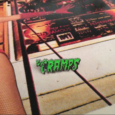 The Cramps GREEN LOGO Pin Badge Garage Punk Rock Poison Ivy | Etsy