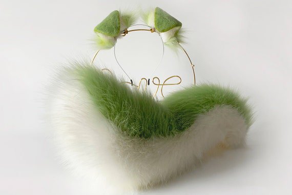 matcha green shepard dog ears and tail set