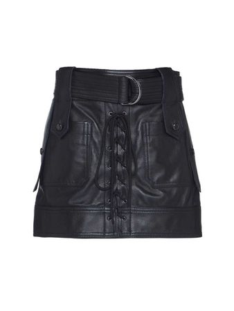 Dundas Leather Skirt