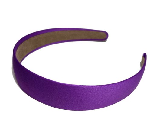 purple satin headband