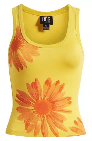 BDG Urban Outfitters Sunflower Cotton Frrench Terry Tank Top | Nordstrom