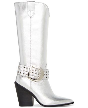 Steve Madden Women's Lennon Buckle Detailed Tall Western Boots & Reviews - Boots - Shoes - Macy's