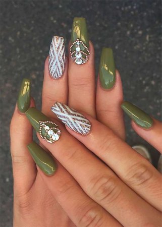 Fall acrylic nails
