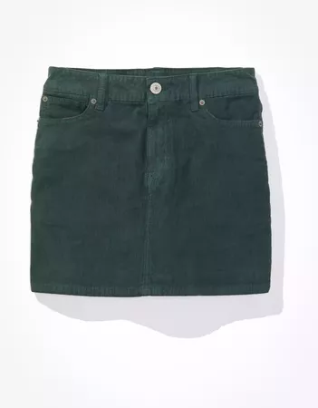 AE High-Waisted Corduroy Mini Skirt green