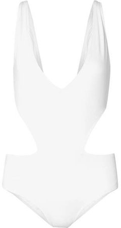 All Sisters - Rombus Cutout Swimsuit - White