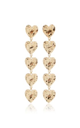 Crushed Heart Drop Earrings By Oscar De La Renta | Moda Operandi