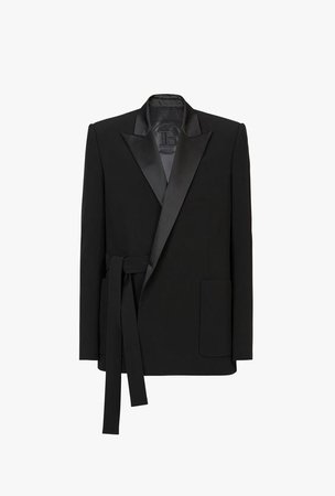 clothes  Save balmain.com Looking for Black Crêpe Eco Designed Blazer With Black Satin Collar? Discover the latest collection for Men only on the official website Balmain.com.