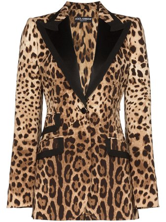 Dolce & Gabbana Leopard Print Tailored Blazer - Farfetch