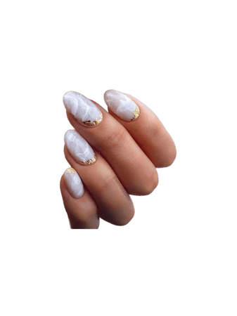 white gold manicure nail polish