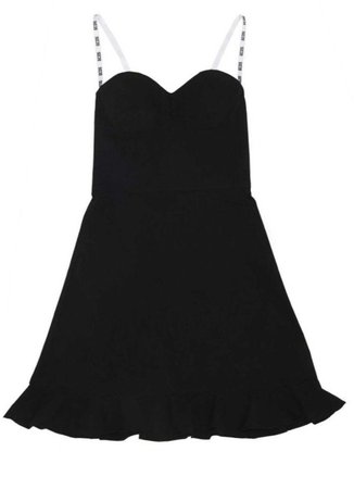 Bustier Mini Dress in Black | GCDS