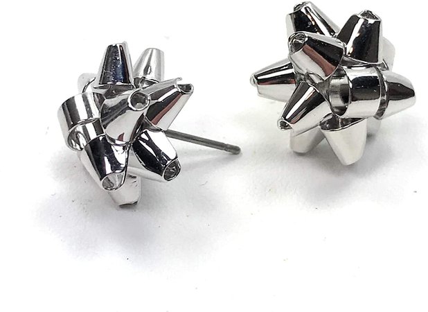 Amazon.com: Kate Spade Bourgeois Bow Stud Earrings, Silvertone: Jewelry