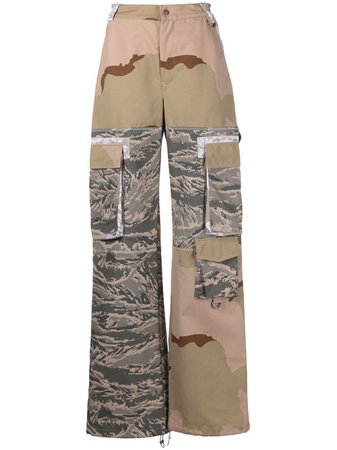 Marine Serre Desert Damask Cargo Trousers - Farfetch