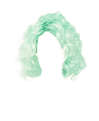 Curly Wavy Mint Green Hair (Dei5 edit)