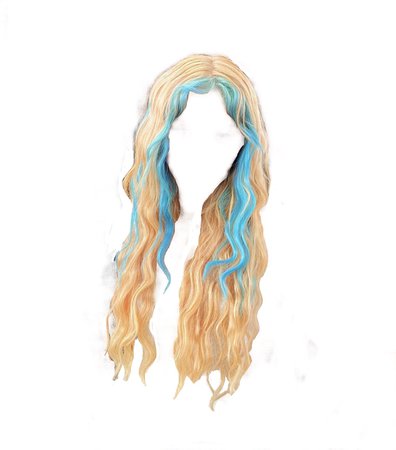 blonde blue streak hair