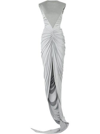 Burberry Panelled Ruched Gown - Farfetch