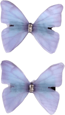 Purple butterfly clips